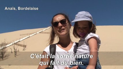 Déconfinement: la dune du Pilat rouvre sous un ciel radieux