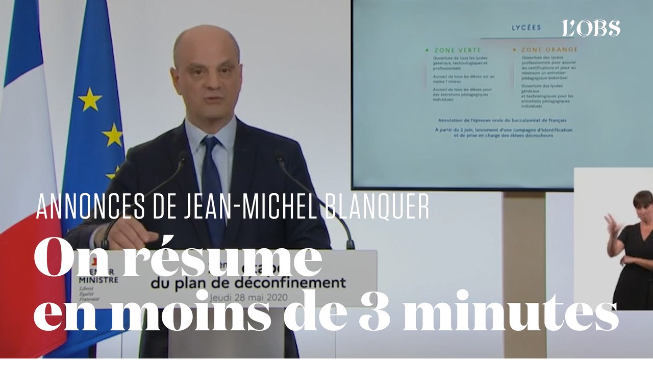 Ecoles, collèges, lycées : les annonces à retenir de Jean-Michel Blanquer