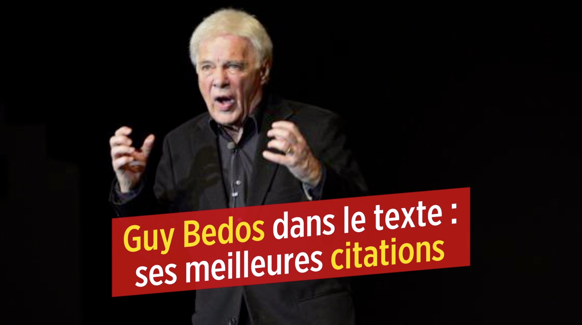 Guy Bedos Dans Le Texte Ses Meilleures Citations Video Dailymotion
