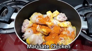 Fried Chicken Curry --How to make fried chicken curry at home