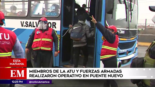 Edición Mediodía: Miembros de la ATU y Fuerzas Armadas realizaron operativo en Puente Nuevo