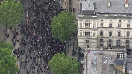 George Floyd protesters outside Downing Street