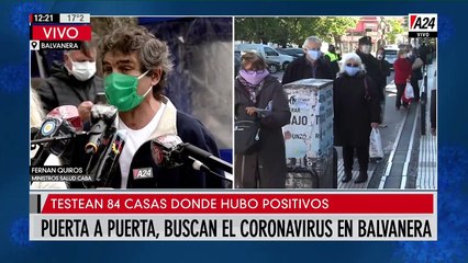 Fernán Quiros en el opertativo puerta a puerta en Balvanera