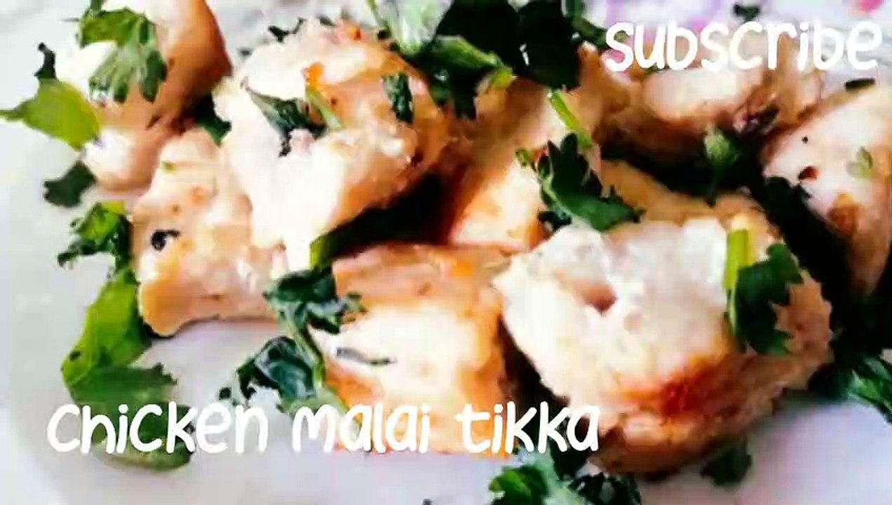 Chicken malai tikka recipe -  chicken malai tikka - malai tikka - malai tikka recipe
