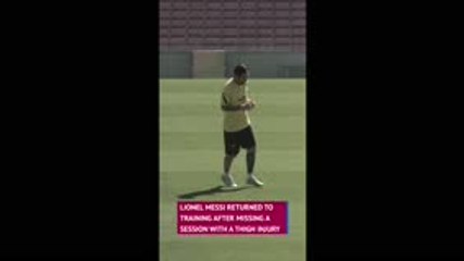 Messi returns to Barcelona training