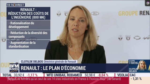 Clotilde Delbos, directrice générale de Renault: Nous avons décidé de fabriquer en France un moteur électrique (...) qu'il était prévu de sourcer en Chine