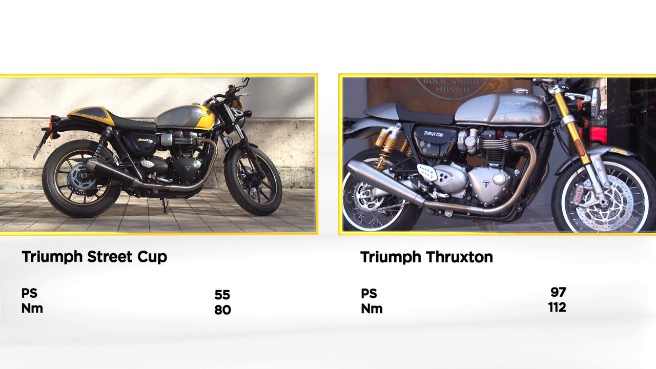 Triumph Street Cup und Bobber