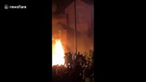 Minneapolis protesters set fire to police station as protests over George Floyd continue to escalate