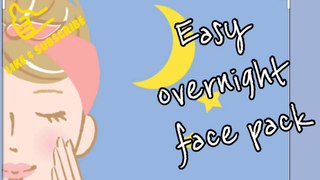 Easy overnight face pack: DIY overnight face pack/ overnight face pack / easiest overnight face pack