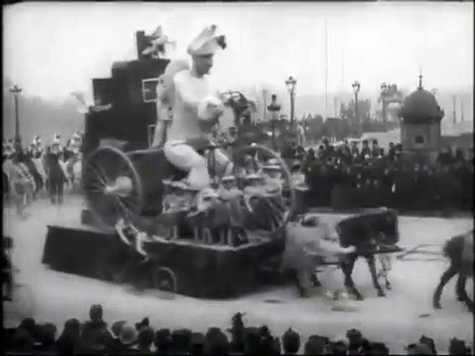 Cortège du Boeuf gras, char du prince Carnaval (Carnaval de Boeuf Gras, Carroza del Príncipe en el Carnaval)