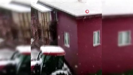 Karabük’ün yüksek kesimlerine Mayıs ayında kar yağdı