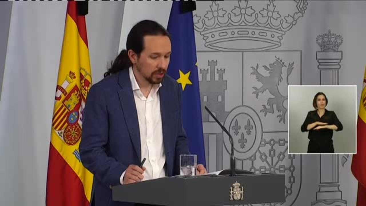 Iglesias tras aprobarse el Ingreso Mínimo Vital: "Es un día histórico para nuestra democracia"