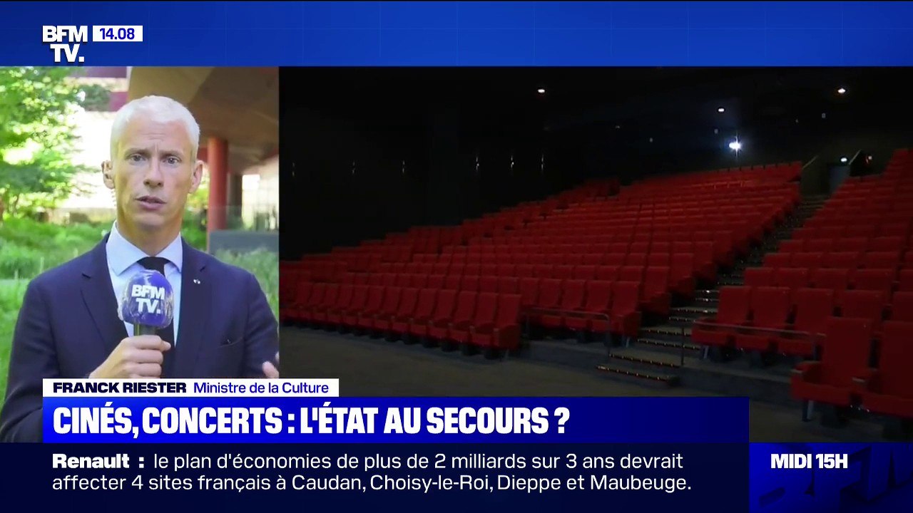 Port du masque, distanciation ... les règles sanitaires dans les salles de cinéma et de spectacle sont "en cours de finalisation" selon Franck Riester