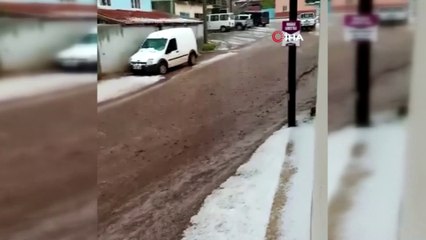 Tarım ürünlerini bu kez de dolu ve sağanak vurdu