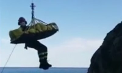 Finale Ligure (SV) - Cade su scogliera a Varigotti e si ferisce: salvato con elicottero (29.05.20)