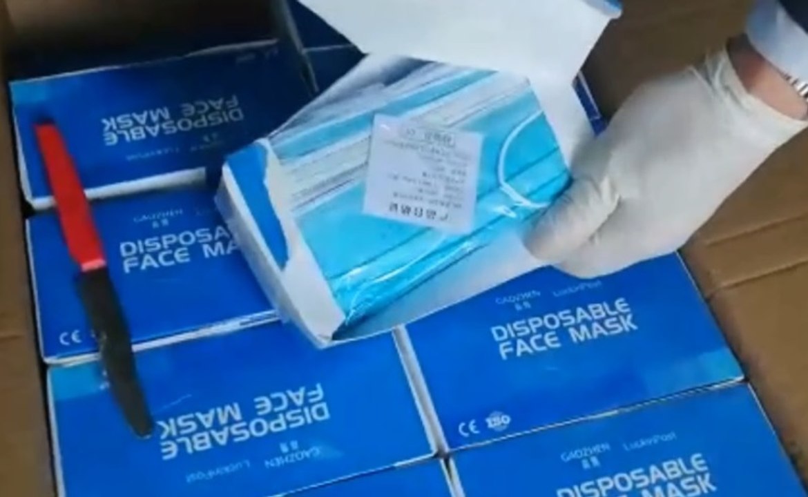 Roma - 1 milione di mascherine e Dpi sequestrati in deposito al Prenestino (29.05.20)