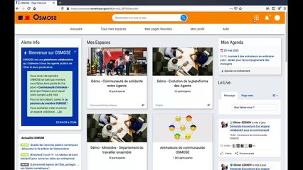 Démonstration d’Osmose, plateforme des communautés professionnelles de l’État