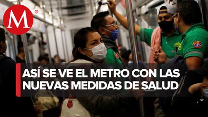 Usuarios del metro no respetan protocolo de sana distancia en CdMx