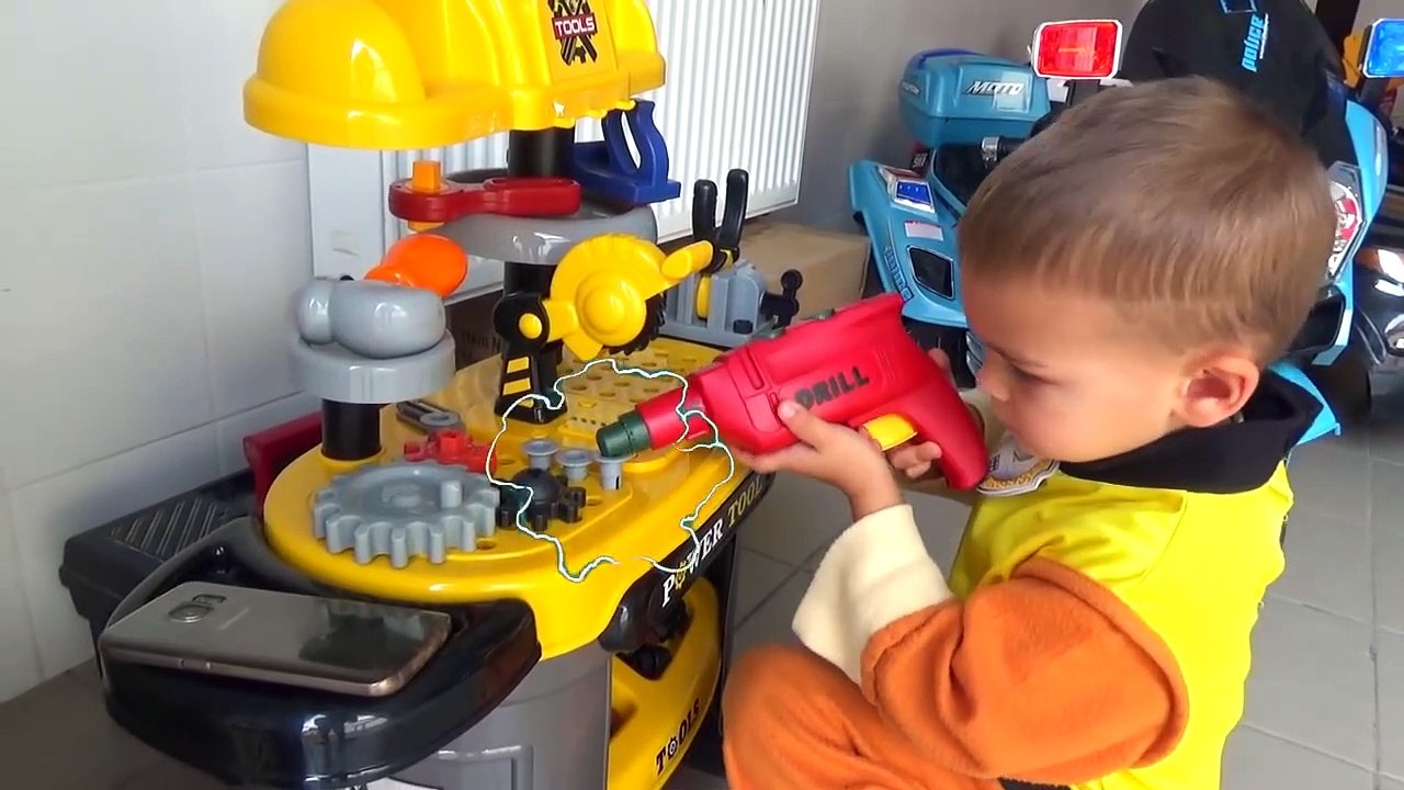 The wheel fell off on the pocket bike | Kids Play With Bike