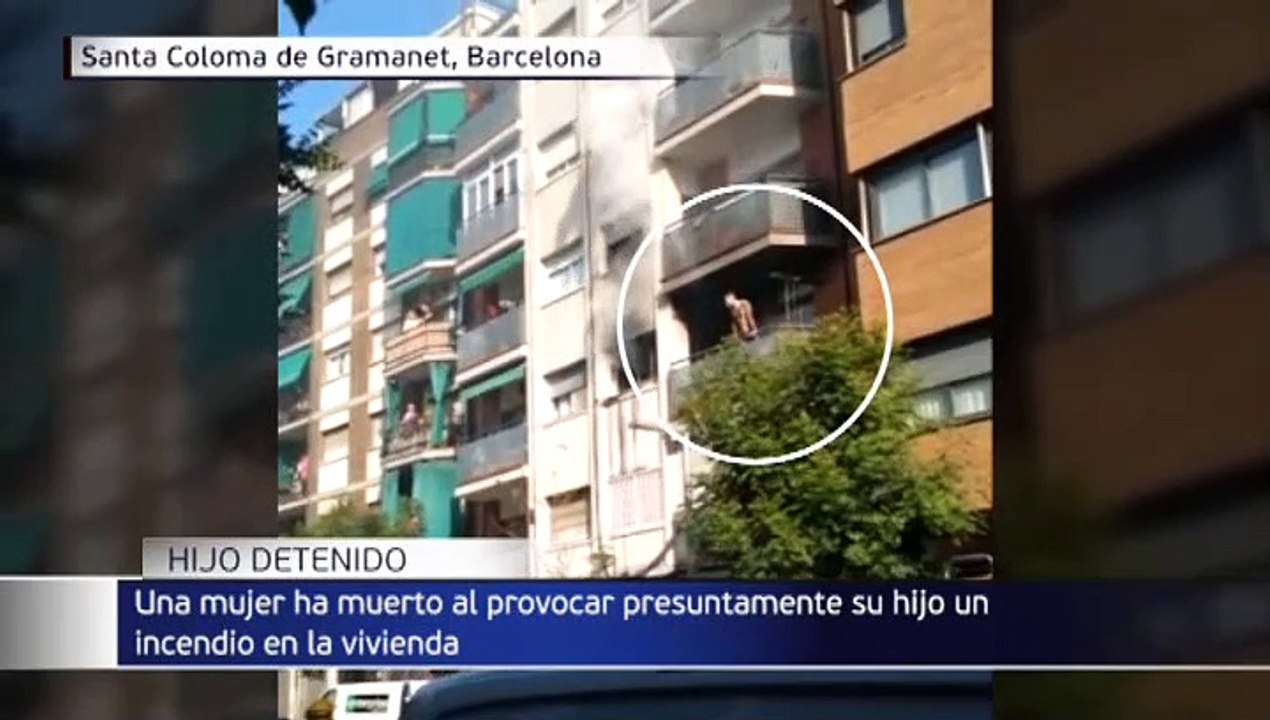 Detenido un joven de 37 años por prender fuego a su vivienda en Santa Coloma de Gramanet con su madre dentro