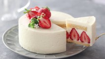 クリスマスに♪いちごのレアチーズケーキの作り方 No-Bake Strawberry Cheesecake｜HidaMari Cooking