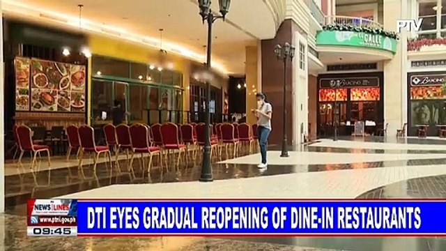 DTI eyes gradual reopening of dine-in restaurants