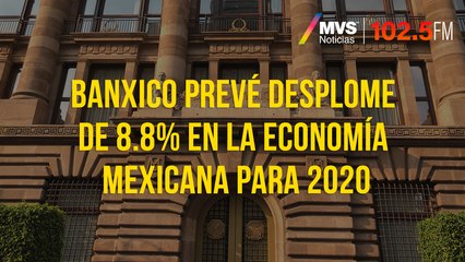 Banxico prevé desplome de 8.8% en la economía mexicana para 2020