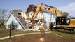 Big Excavator Tears Down Old American House |  CAT 336E | Demolition Works