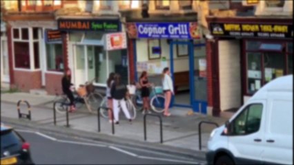 Youths break social distance rules