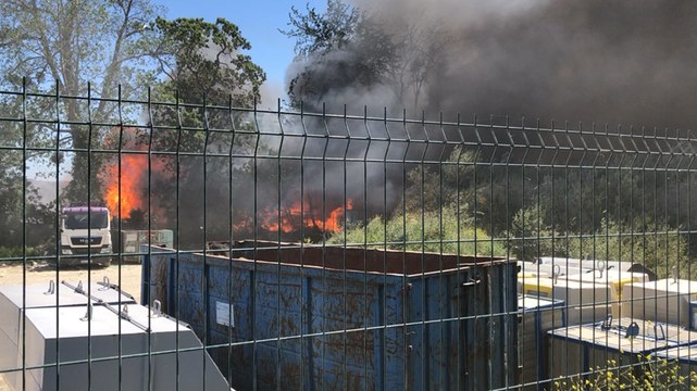 Incendie à l’usine sphère de retraitement des déchets