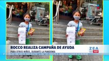 Niño realiza campaña para ayudar a menores en situación de calle