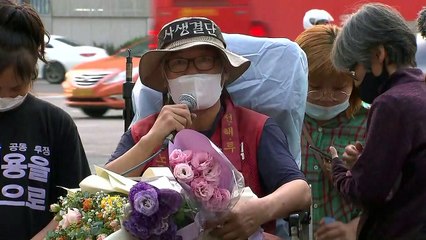 고공농성 삼성 해고노동자, 355일 만에 땅으로 / YTN