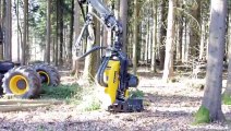 Machine Felling Trees | Forestry Equipment | Ponsse Harvester