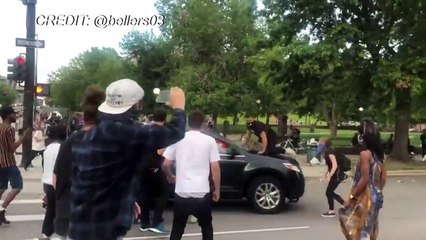 Driver hits George Floyd protester in downtown Denver
