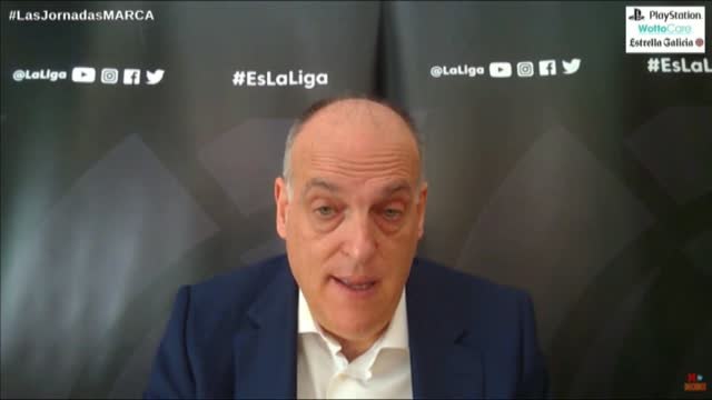 Tebas espera que el 11 de junio se pueda reinaugurar la Liga con un partido de homenaje a las víctimas del Covid-19
