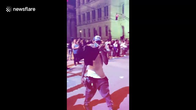 Protesters in Louisville stop traffic on street to protest police killing of George Floyd