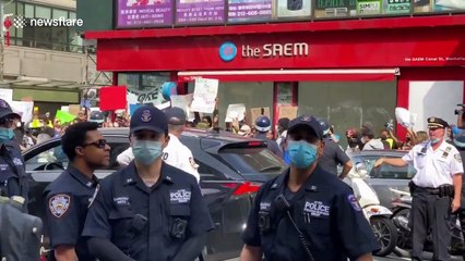 New Yorkers protest police killing of George Floyd