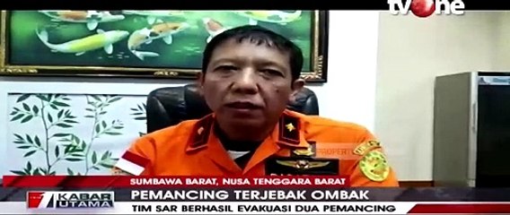 Tim Sar Evakuasi Pemancing yang Terjebak Gelombang Tinggi