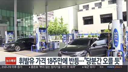 휘발윳값 18주만에 반등…"당분간 오를 듯"