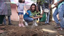 Dia Mirza plants saplings to support Beat Air Pollution Campaign