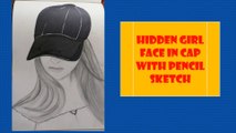 hidden girl face in cap || pencil sketch || easy drawing