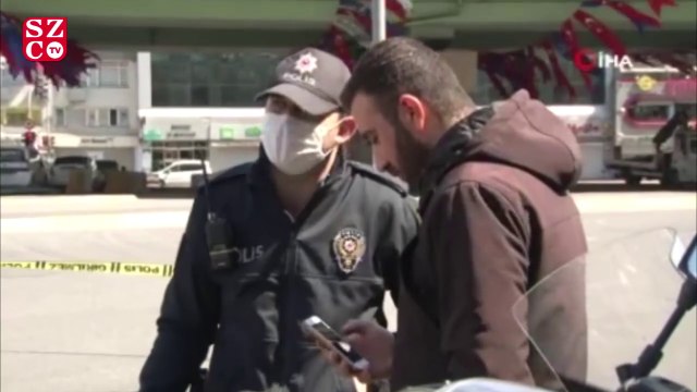Sigortalı olduğunu ispat edemeyen kurye ile polis arasında tartışma