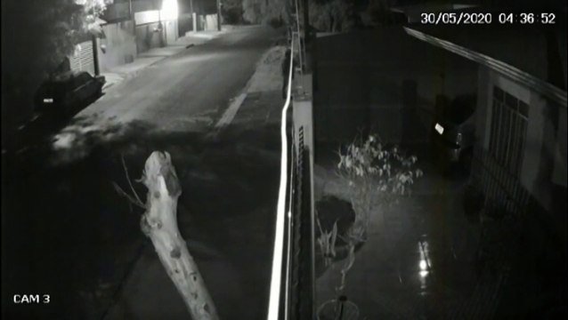 Câmera de segurança flagra furto durante a madrugada em residência no Cascavel Velho