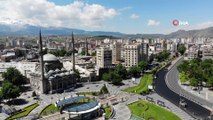 Kayseri'de sokağa çıkma kısıtlamasında caddeler boş kaldı