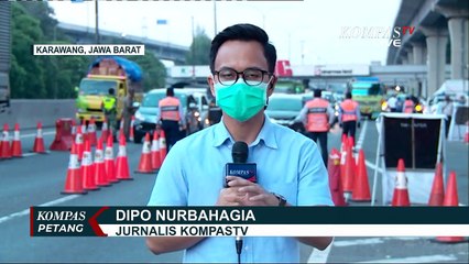 Penyekatan Arus Balik ke Arah Jakarta di Karawang Jawa Barat