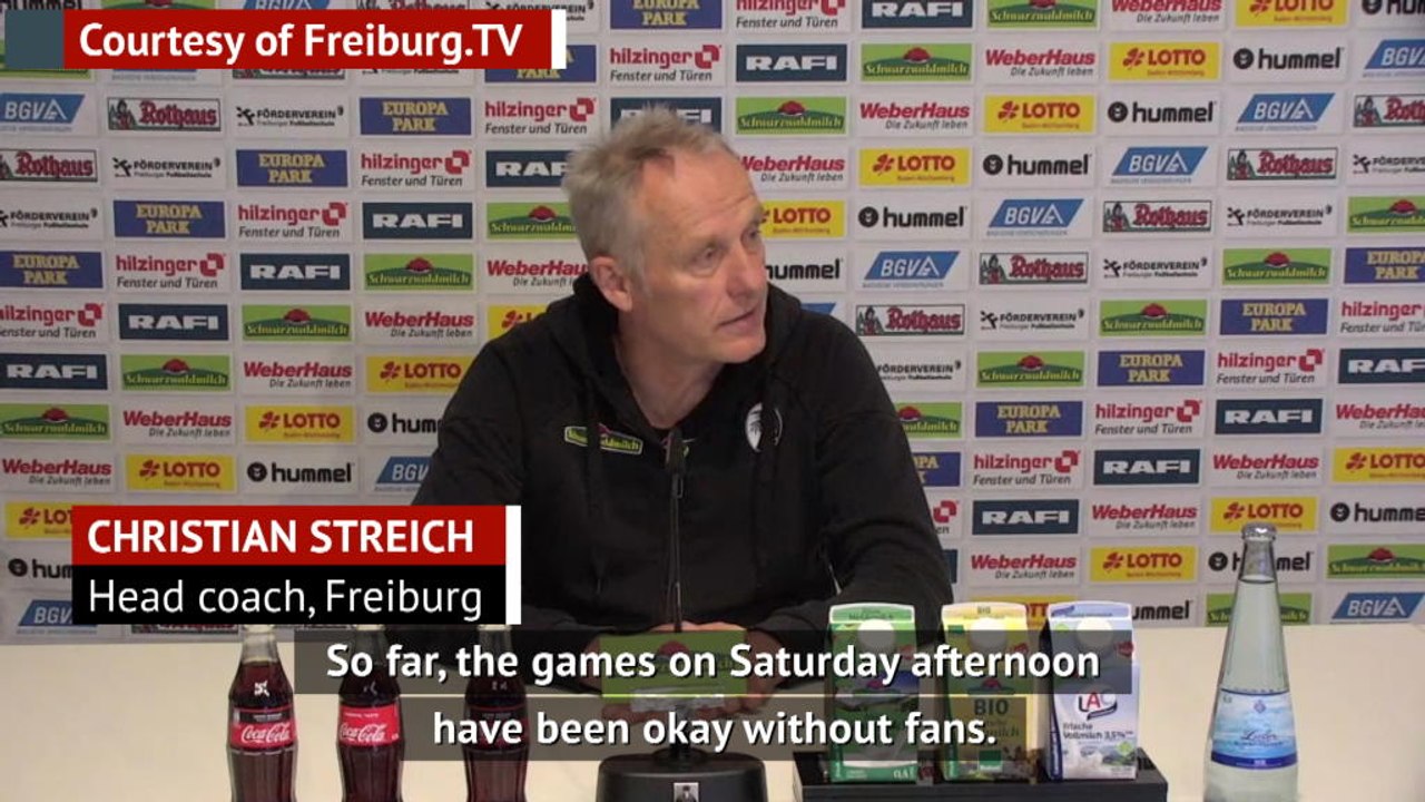 Freiburg coach says absent fans affected him on Friday