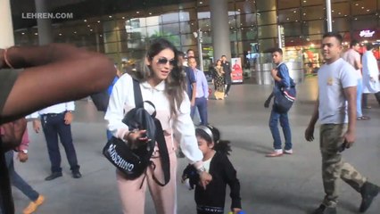Isha Koppikars Daughter Rianna Gets Scared and Runs From Media Photographers