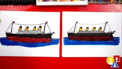 How To Draw The RMS Titanic | Art for Kids Hub