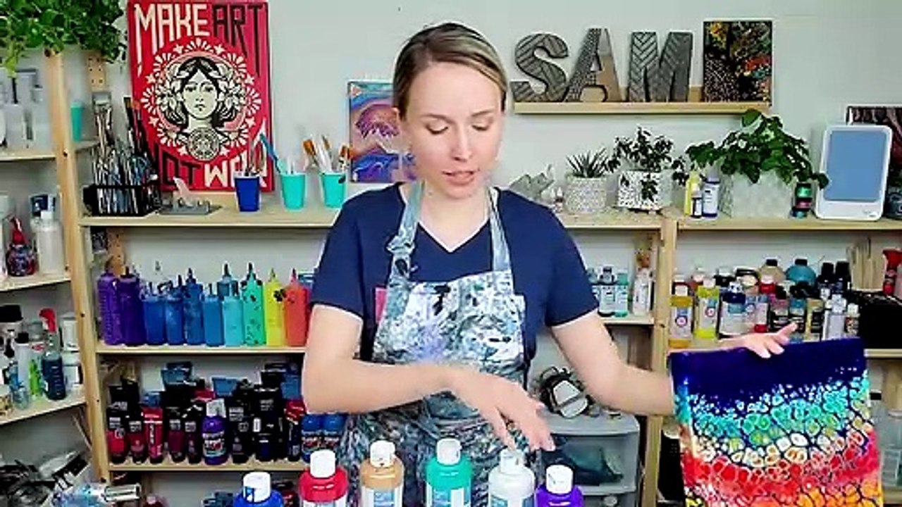 Amazing CELLS with Funnel Acrylic Pour Technique. Fluid Art - Acrylic Pouring Cells | Smart Art Materials & Techniques