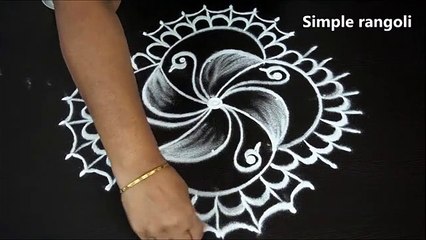 Creativa and Simple Rangoli Designs with 3 dots   Daily Kolam   Easy Muggulu DEsigns
